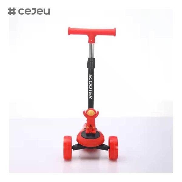 CJ-YLKB-808 2025 Hot Selling Little Astronaut Electric Scooter for Kids Three PU Wheel Light and Music Springy and Cheap Dancing Product