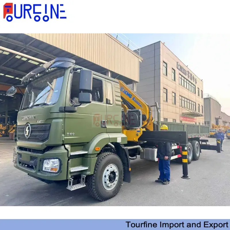 Construction Ready Shacman 6×4 14 Ton Straight Boom Truck Mounted Crane