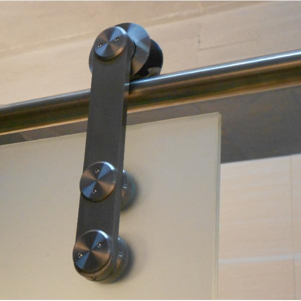 Stainless Steel Sliding Tempered Glass ，Customized Glass Barn Doors