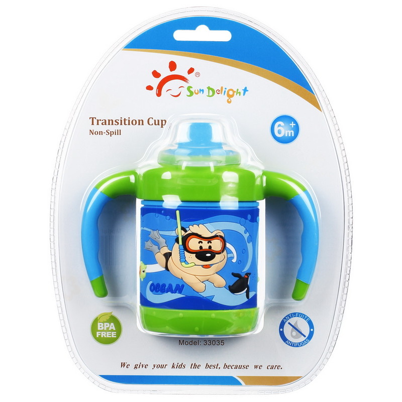 Sundelight не разливает доказательство падения чашка Sippy младенца 6 месяцев