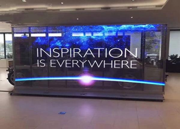King Light Transparent Glass LED Display P2.976mm Flexible Installation