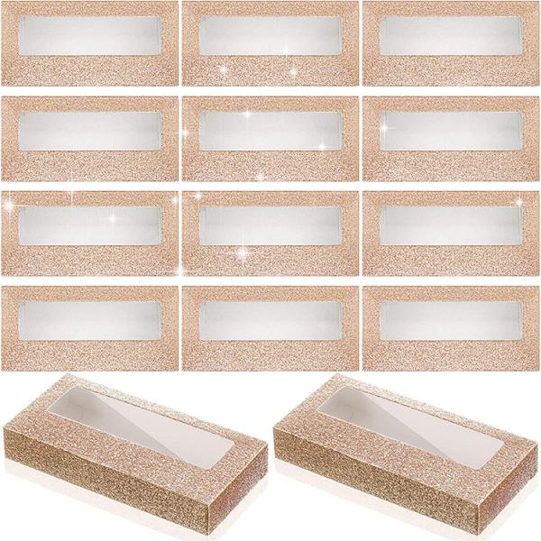 Custom Logo Printed Glitter Empty Cosmetic Eyelash Packaging Boxes for False Eyelashes