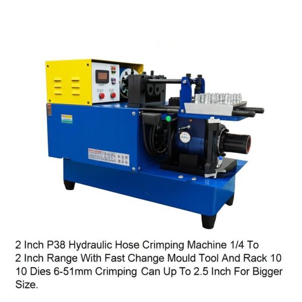 2 Inch Hydraulic Hose Crimping Machine with Fast Change Mould Tool and 10 Dies for Versatile Crimping