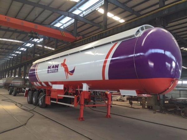 22MT Tri Axle LPG Transport Trailer 49600 Liters Gas Tanker Semi Trailer