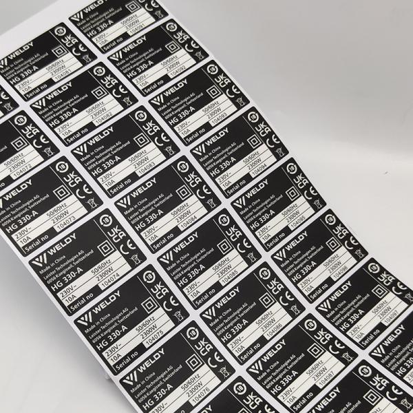 BOPP Paper Packaging Label Stickers Waterproof Varnishing Industrial Adhesive Labels