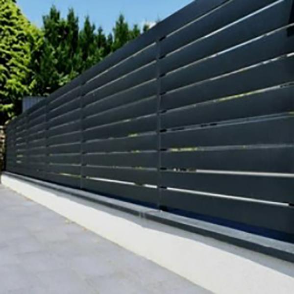 Outdoor Decorative Aluminium Horizontal Louver Garden Fence System Aluminum Fence Panels