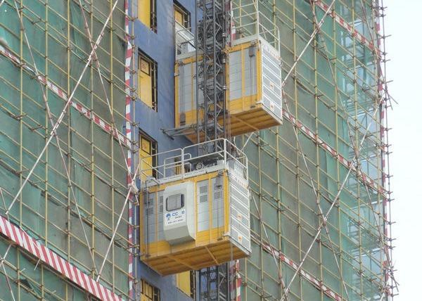 Motor Control Double Cage 36m / Min Construction Site Lift