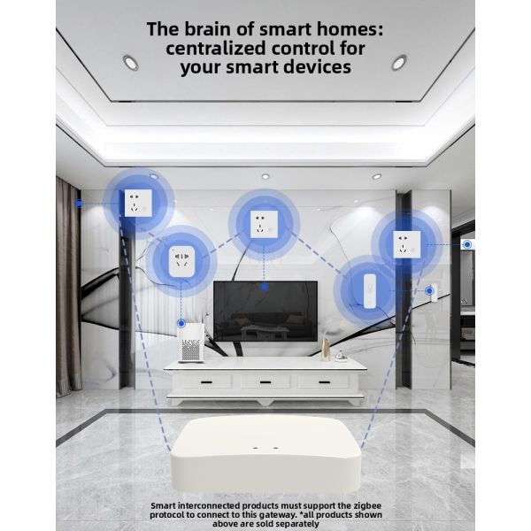 Wireless Smart Home Gateway Zigbee Touch Panel Bluetooth Mesh Low Latency