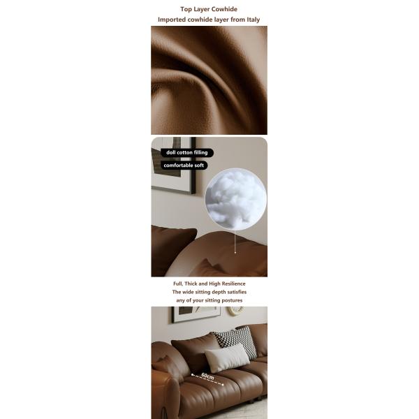 Italian Genuine Leather Sectional Recliner Sofa Set Modular Living Room Furniture