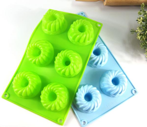 Spiral Grain Silicone Bread Baking Molds 6 Cavity For Baking Accessories