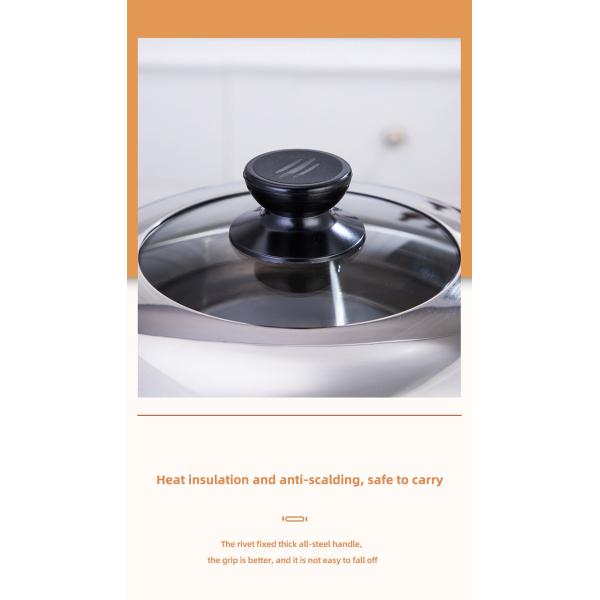Best Sale Cooking Soup Pot Kitchen Stainless Steel Soup & Stock Pot With Visual Pot Lid