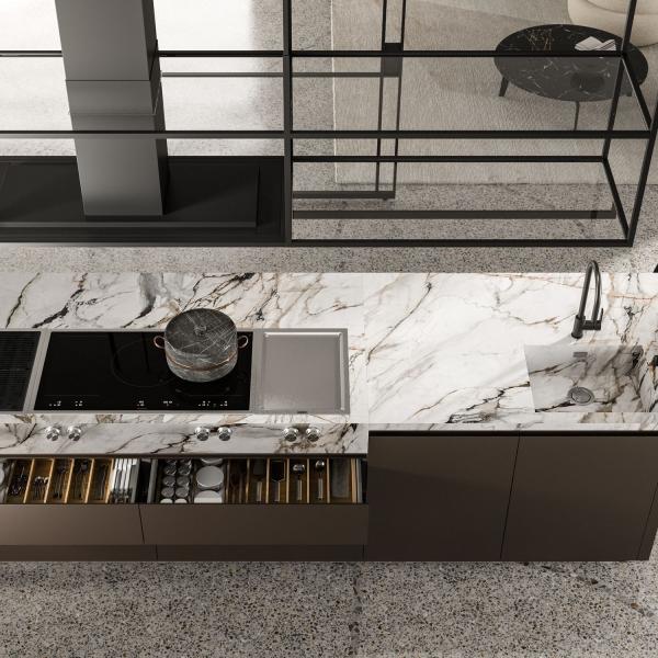 Large Style Complete Custom Kitchen Cabinet Set Island Kitchen Furniture Lacquer Finish Wooden Kitchen Cupboard For Villa