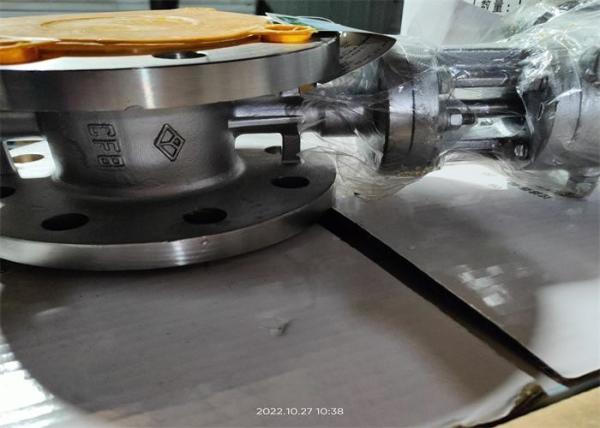 Nitric Acid Corrosive Medium Flanged Butterfly Valve Metal Body Color Size 500mm