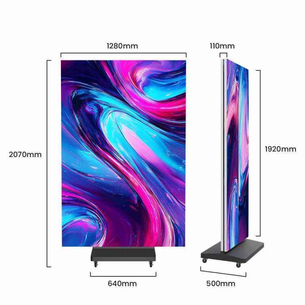 P1.8 Tri Fold Poster Led display Foldable led Screen Double Sided led dispaly