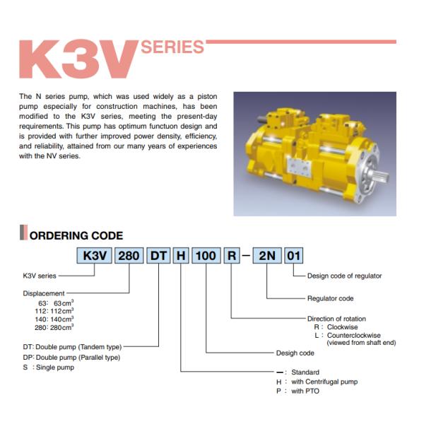 K3V280DTH 1RYR-ZE54-AVB FOR KAWASAKI SANY 750 XCME 700 Excavator Parts HYDRAULIC PUMP MAIN PUMP Pump Assembly Aftermarket Original