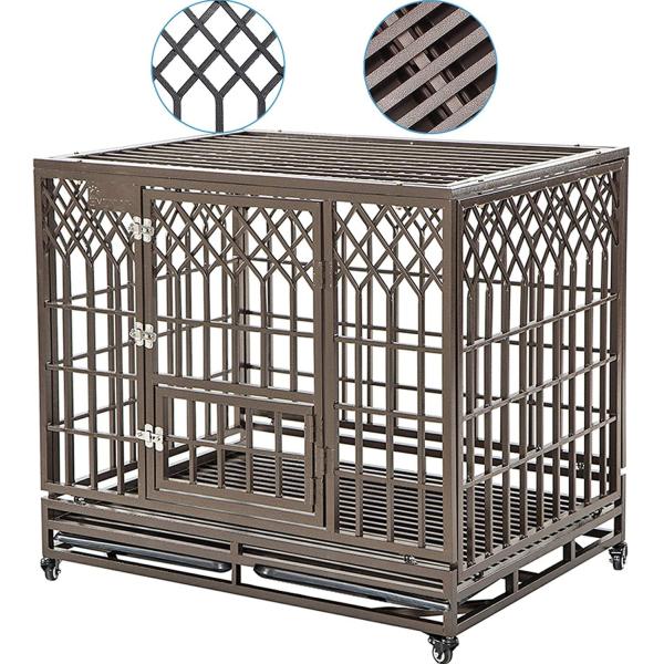 Modern Style Pet Dogs Cage Heavy Duty Steel Dog Kennel for Medium to Large Size