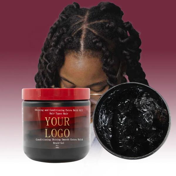 Firmly Hold 24 Hours Braiding Gel Suitable For All Hair Types Natural Smoothing Holding Hair Gel For Braids 16 Oz