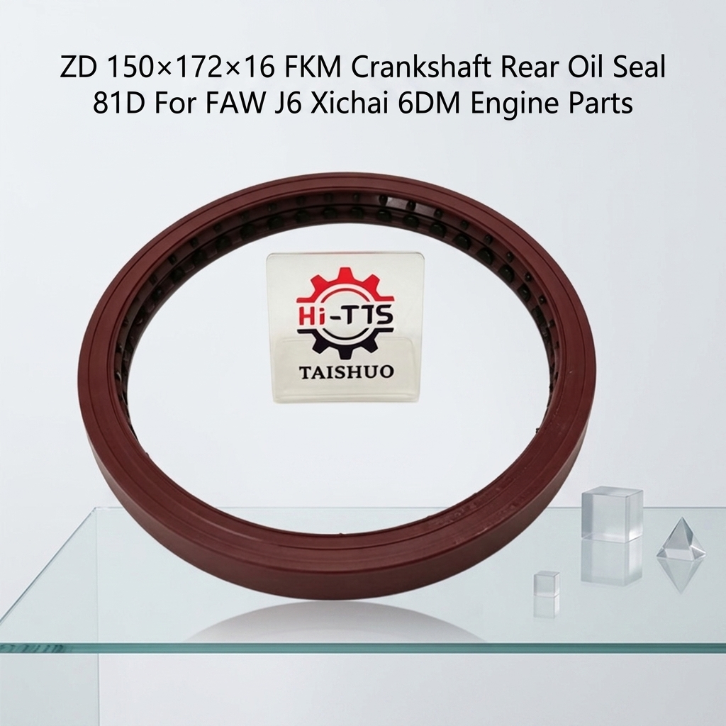 ZD 150×172×16 FKM Fluorine Rubber High Temperature Double Spring Crankshaft Rear Oil Seal OE 1005080-81D For FAW J6 J7 Diesel Engine