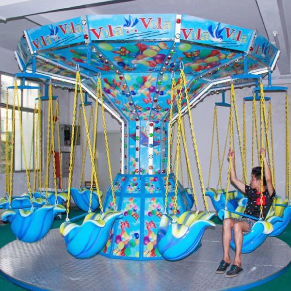 12 Riders Kids Amusement Ride / Adventure Park Rides Flying Chair Ride