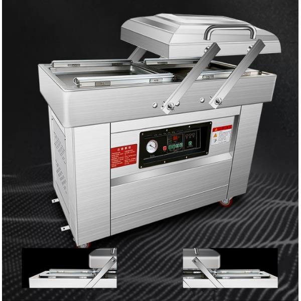 Industrial Chicken Double Vacuum Chamber Sealer for Bags Packaging 10mm Sealing Width