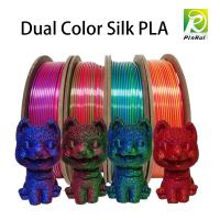 Filamento de cor duplo-color de viagem de seda para filamento de pla da impressora 3D FDM