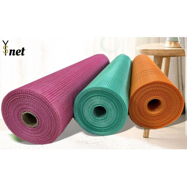Alkali Resistant Fiberglass Net High Strength Fiberglass Wall Meshes 145g Wire Orange Roll Tape