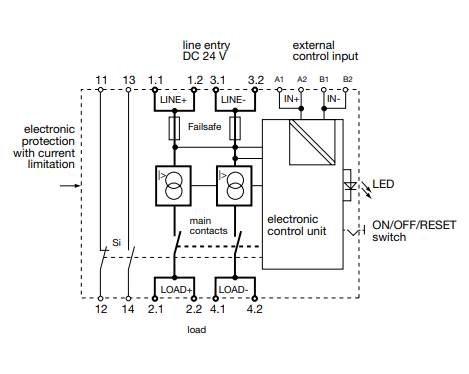 E-T-A Double Pole Electronic Circuit Breaker DC 24V Ess22-t