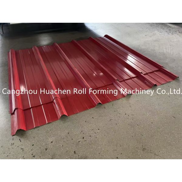 R Panel Roofing Sheet Roll Forming Machine with 45# Steel Rollers, 11 Stations, and 0.3-0.6mm Material Thickness