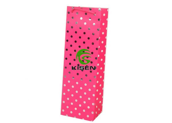 Colored Wine Bottle Paper Bags Ivory Board Personalized Paper Wine Bags