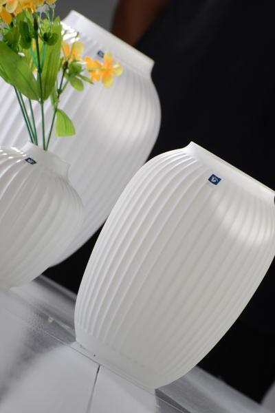 Handmade White Glass Vase For Home Decor