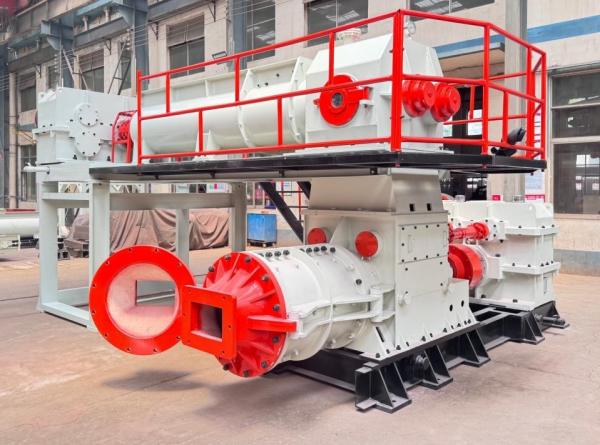 110+200 Kw Clay Brick Making Machine With Double Stage Vacuum Extruder JKY55/55-40  11000-25000 Bricks/Hour