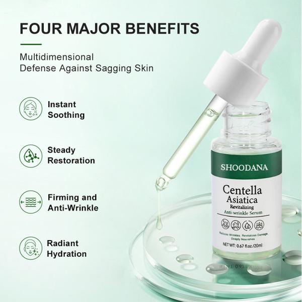 Private Label Beauty Centella Asiatica Organic Dark Spot Lift Lightening Glowing Firming Face Anti Wrinkle Aging Serum
