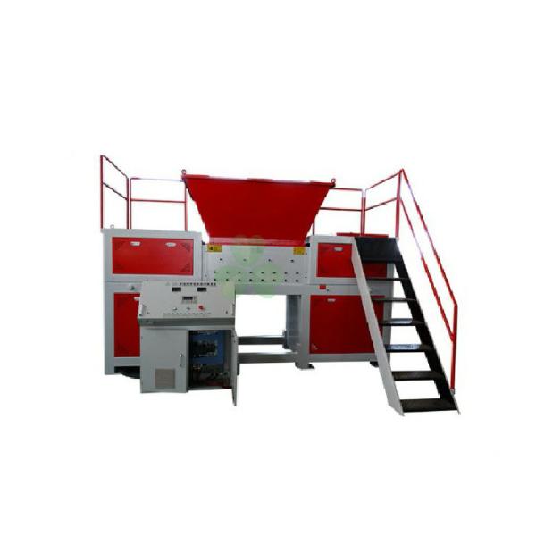 55×2KW Power Rubber Waste Tire Shredder With Φ500×40mm Knife Size Low Noise