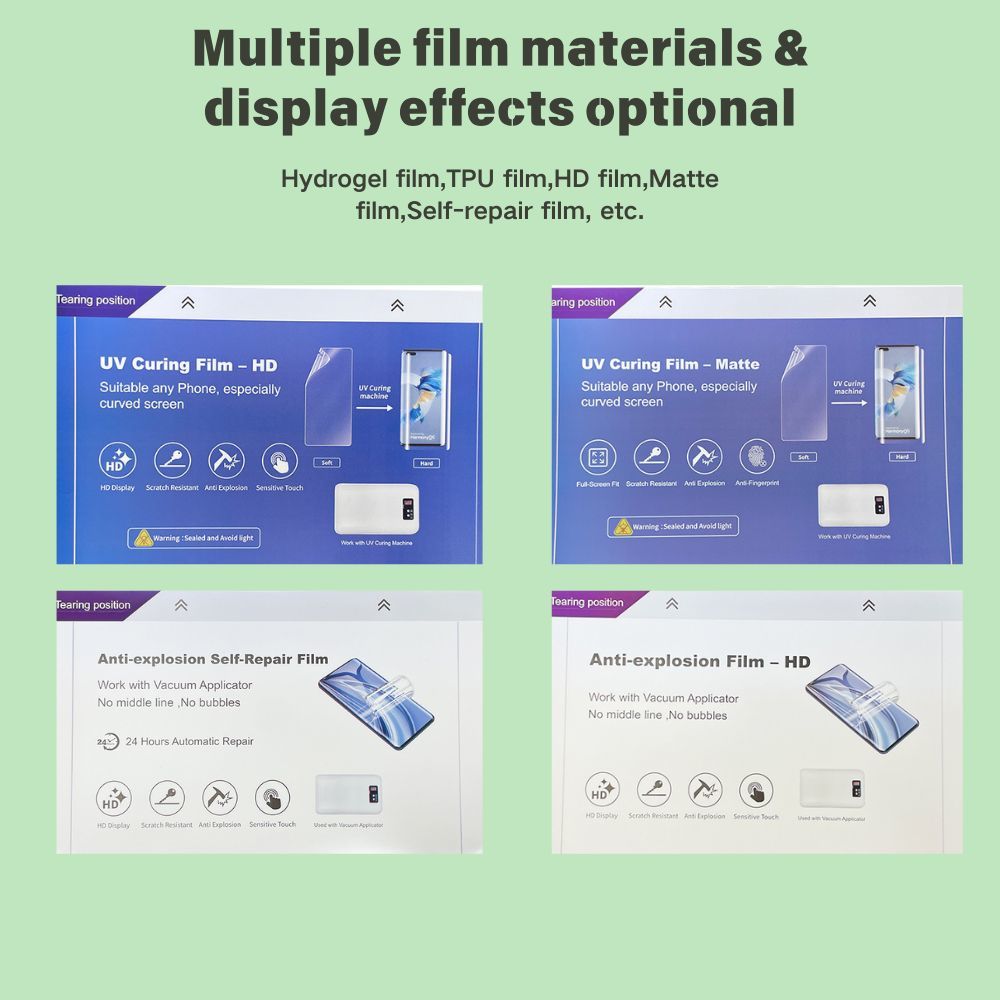 DAQIN DQUV003 PRO Portable UV Curing Vacuum Laminator for 3D Curved Hydrogel TPU Screen Protector Film