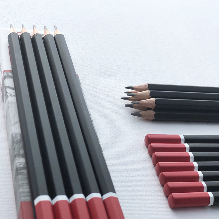 High quality art black 8B specifications woodensketch pencil set