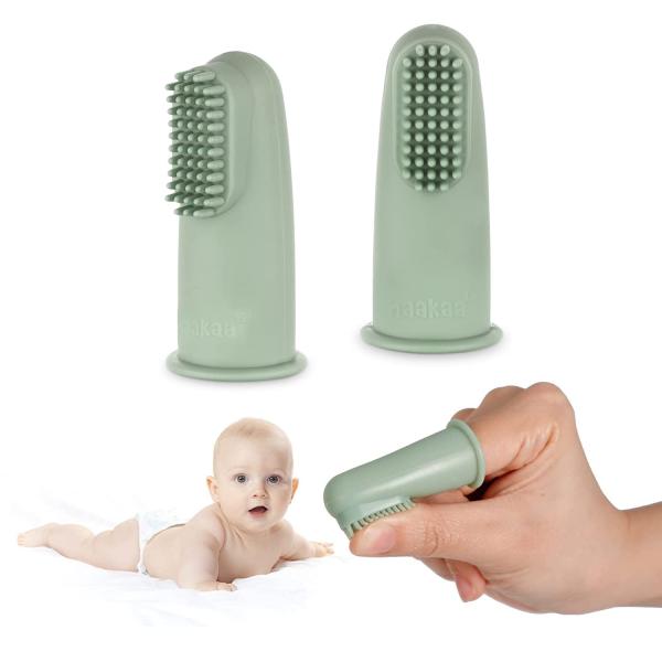 OEM ODM Infant Finger Toothbrush 360 Degree Silicone Finger Toothbrush For Newborn Babies
