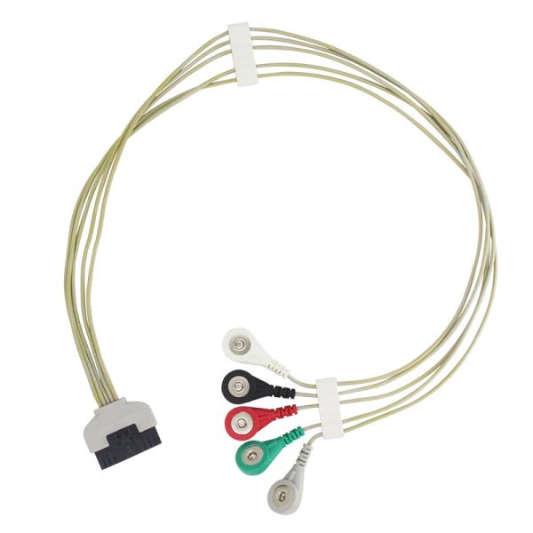 5 Head Insulated ECG Flat Medical Cable Assemblies medical wire harness