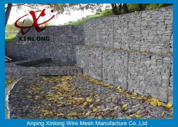Aluminum-zinc Alloy Cage Gabion Wire Mesh / Hexagonal Gabion Box