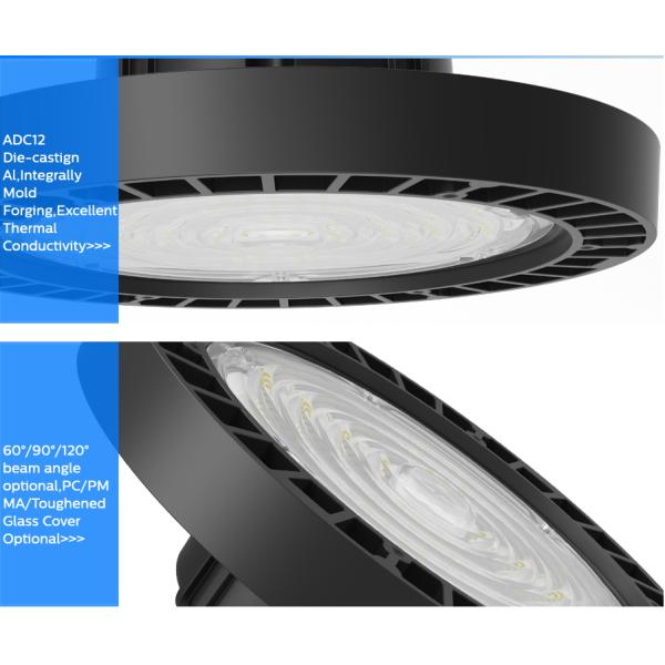 200W HB2.5 UFO Hight Bay Light SMD2835 Corrosive Resistant Powder Coated Finish