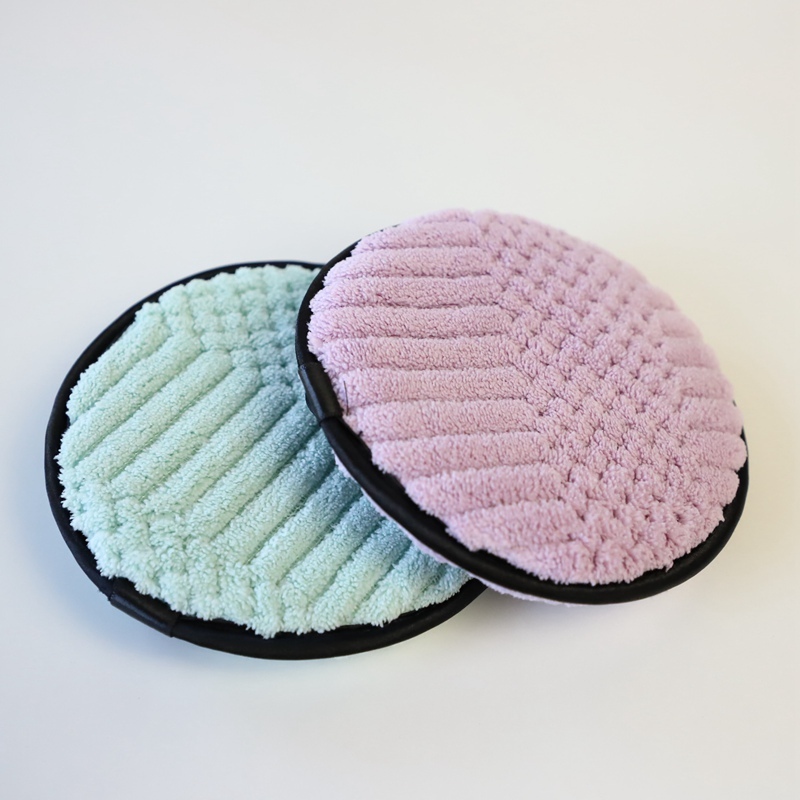 OEM / ODM 12cm Microfiber Pads Makeup Remover Customizable