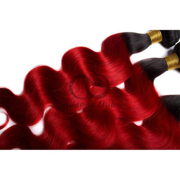 #T1B/Red Body Wave Remy Human Hair Bundles Sew In Weave Bundles Brazilian Bundle Deals