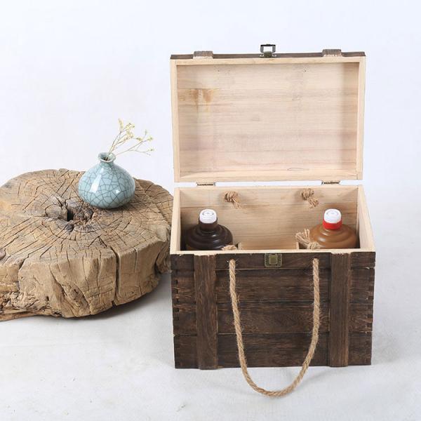 2-6 Bottles Solid Wood Wine Box for Gift Custom Order Accepted Immediately