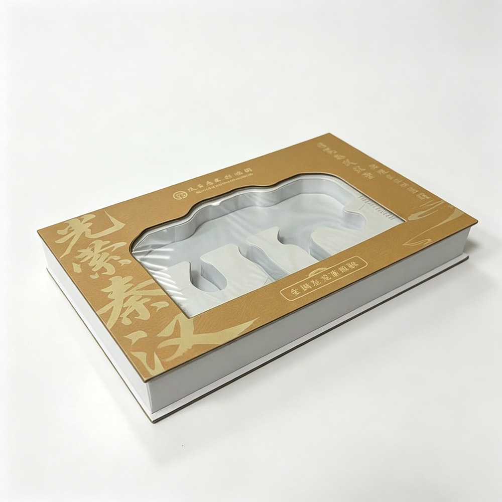 Specialty Paper PET Window Rigid Display Box Custom Insert Layout Premium