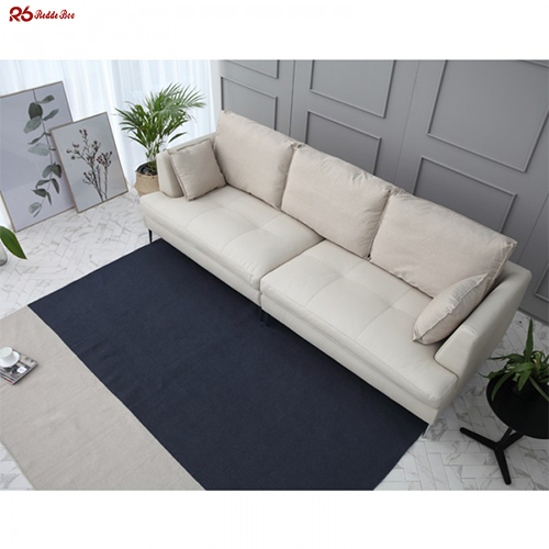 Waterproof Large Upholstered Linen Fabric Sofa 4 Seater For Hotel Lobby