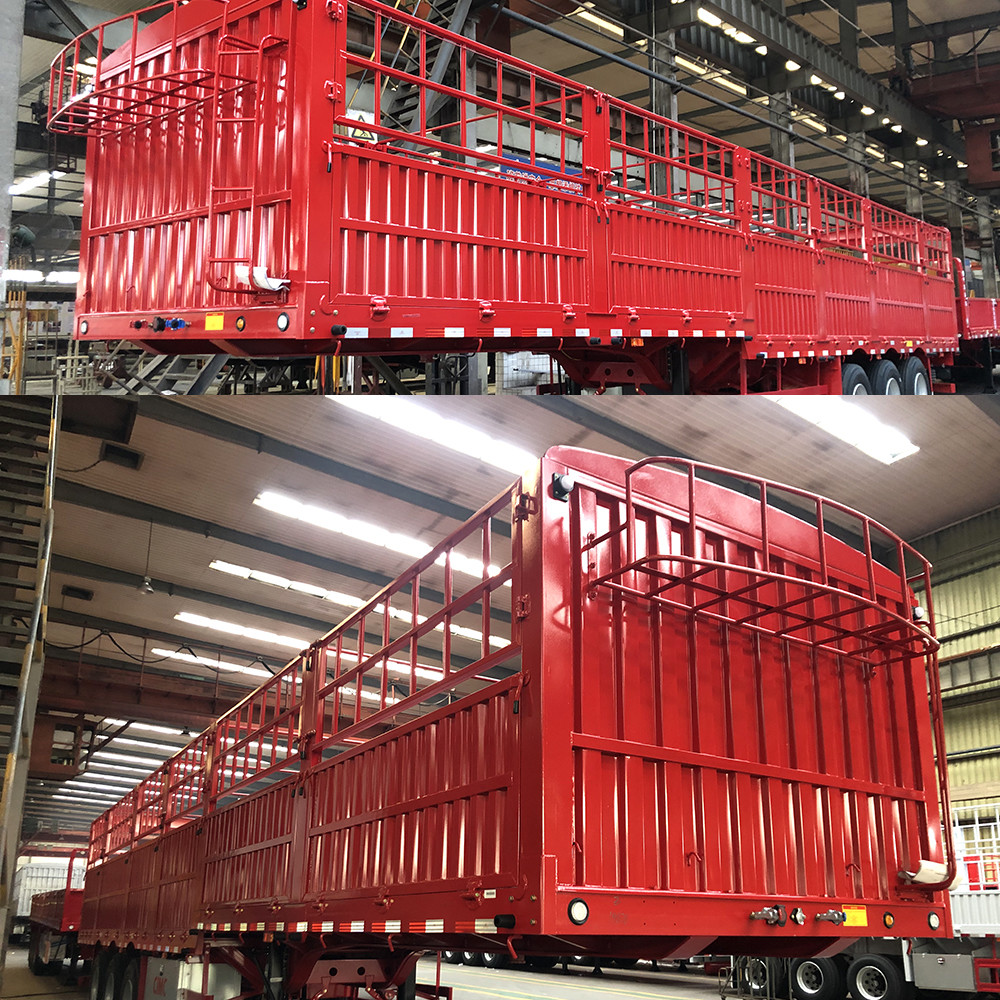 60 Ton Truck Trailer Fence Stake Cargo Semi Trailer for Cargo Transport by CIMC HUAJUN