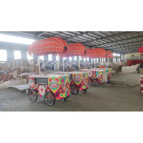 2023 New design coffee tricycle bike food cart for mobile business Ice Cream Cart Gelato Bike
