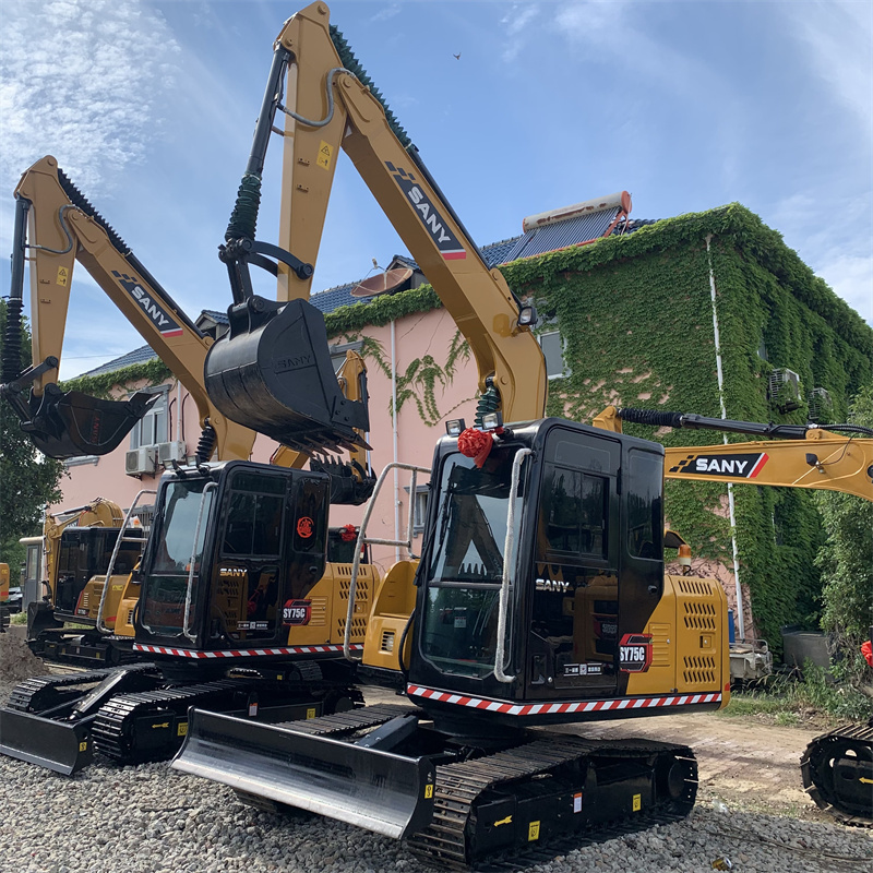 Low Price Low Hours Sany SY75C 7.5Ton Crawler Hydraulic Compact Used Mini Excavator for Sale