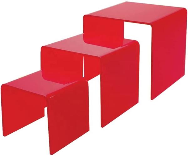 Acrylic Buffet Risers Display Jewelry Shelf Showcase Figure Collection Cup Cake
