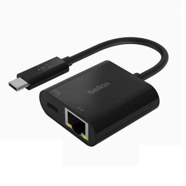 Adaptateur de charge USB-C à Ethernet de 60 W - Port Ethernet Gigabit Compatible avec les appareils USB-C Adaptateur Ethernet à USB-C
