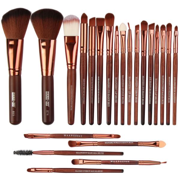 lWholesale Brown Color  Makeup Brushes Fan Brush Best Make up Brushes